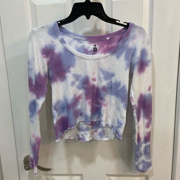 Me To We Tie Dye Waffle Knit Crop - Picture 5 of 6